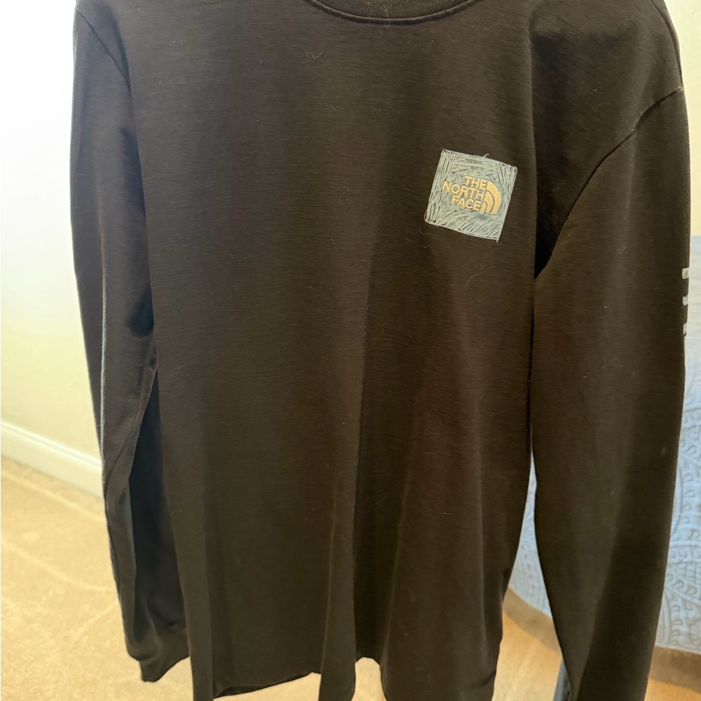 The North Face Black Crewneck Tee with White Logo